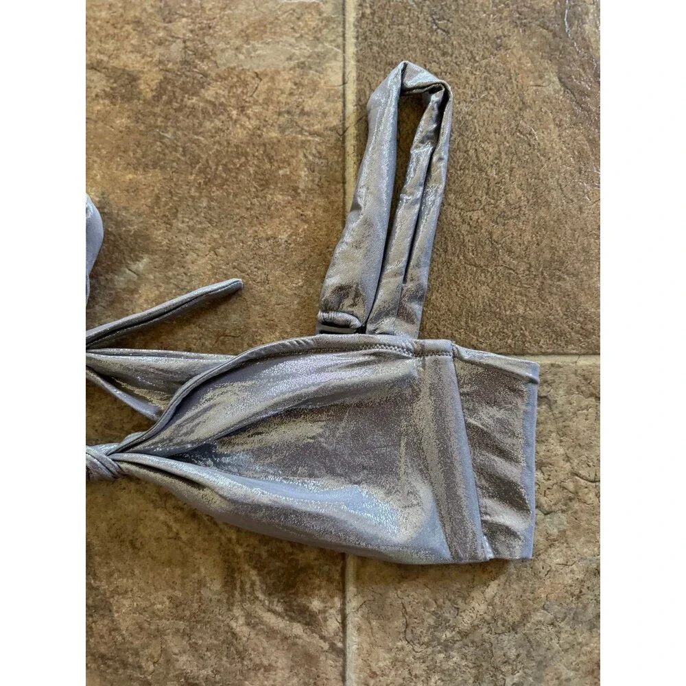 Skims Liquid Shine Swim Bandeau Smoke Size 2X